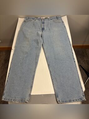 Vtg Levis 547 Jeans Men 44x32 Loose Pleated Orange Tab Denim Made In USA 90s